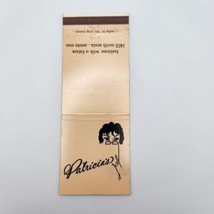 Vintage Matchbook Patricia's Fashions Clothing Store Santa Ana California 40s-50